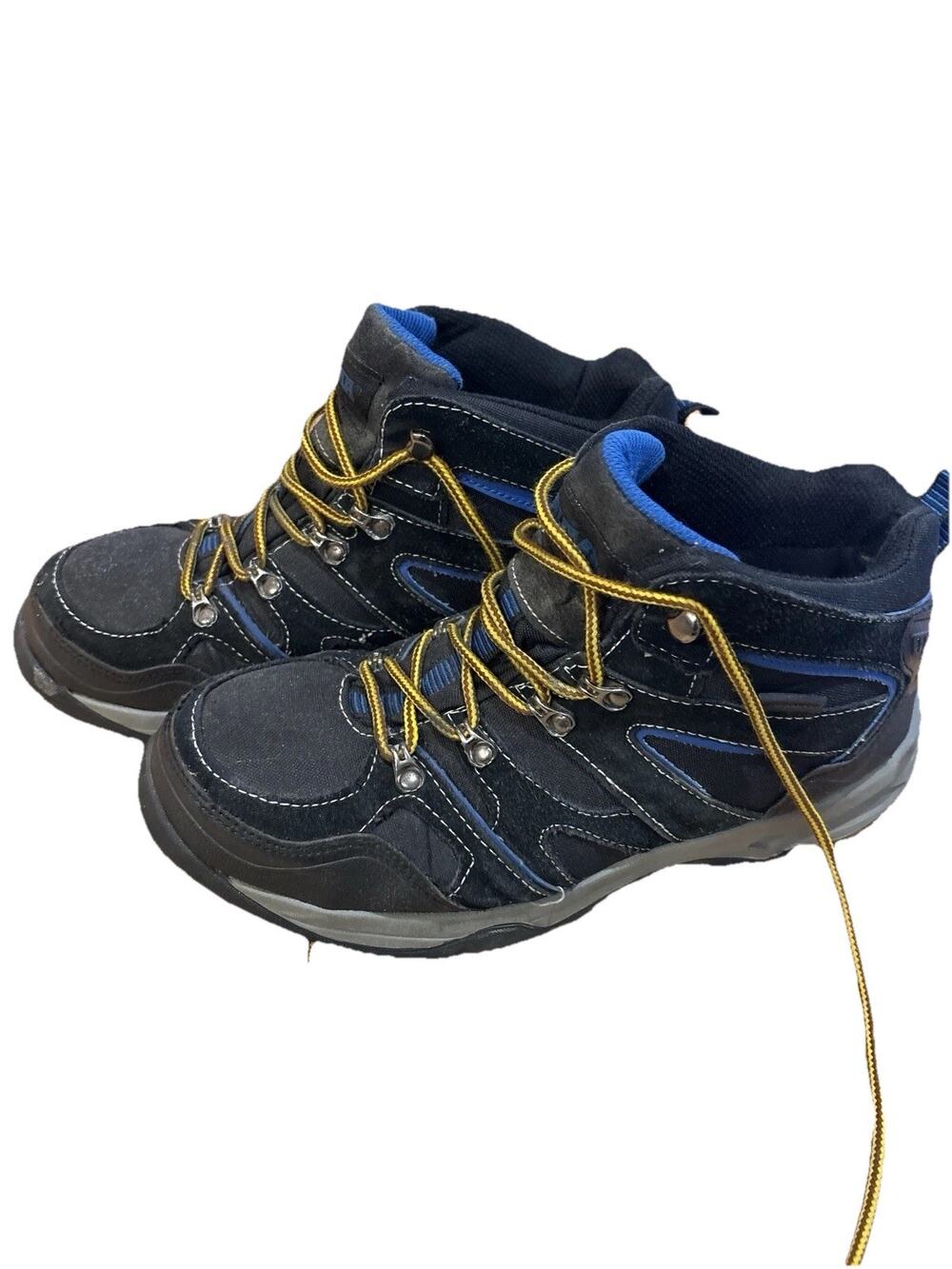 BRAHMA Boots Mens Size 9 Waterproof Steel Toe Slip Resistant Black Blue Shoes